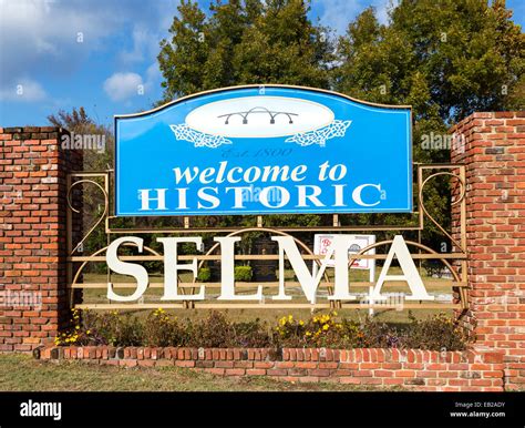 Welcome To Selma Sign Selma Alabama Usa Stock Photo Alamy