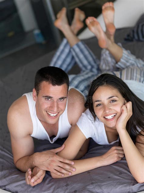 Couple Relax And Have Fun In Bed Stock Image Image Of Adult People 51978873