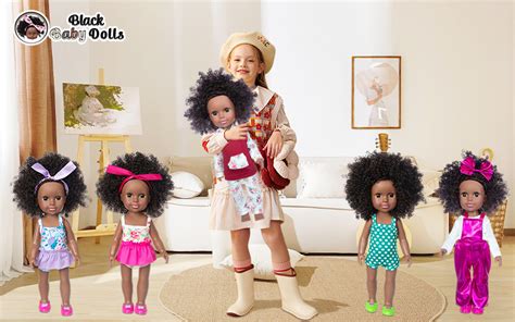 Blackbabydolls 14 Inch Cute Black Real Looking Baby Dolls For 3 Year