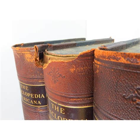 Antique 1903 Leather Bound Encyclopedia Americana Complete Set Chairish
