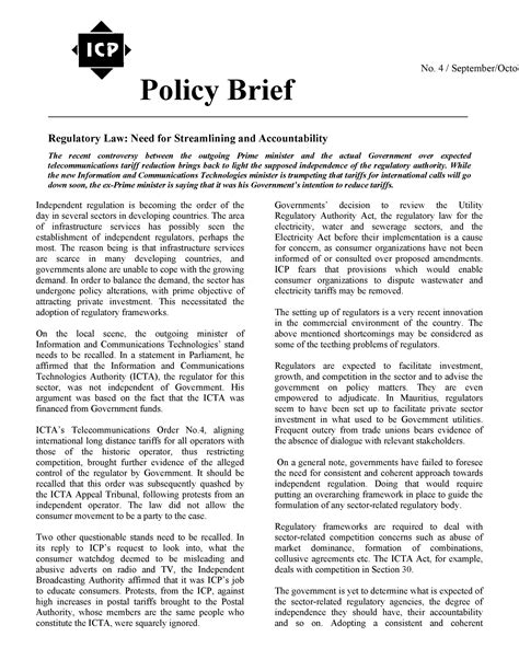 50 Free Policy Brief Templates Ms Word Templatelab