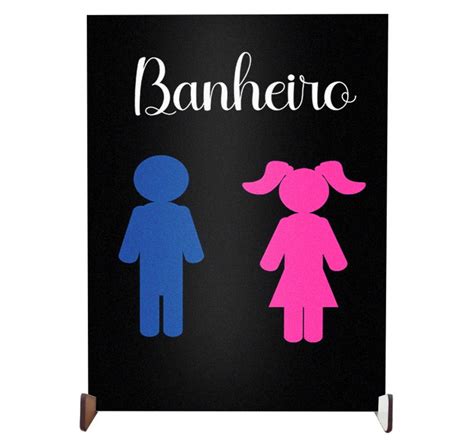 plaquinha decorativa banheiro unissex feminino masculino elo7