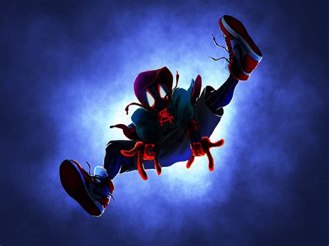 Miles Morales In Spider Man Into The Spider Verse Wallpaper K Hd Id