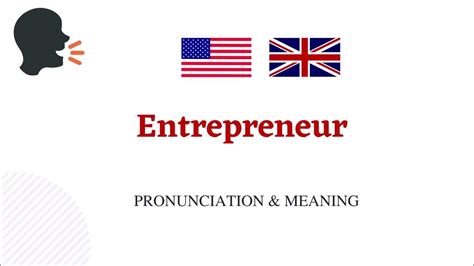 How To Pronounce Entrepreneur In American And British English