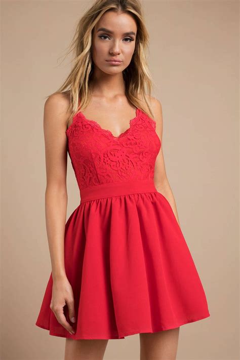 Mila Skater Dress In Red Red Bridesmaid Dresses Short Pleated Skater