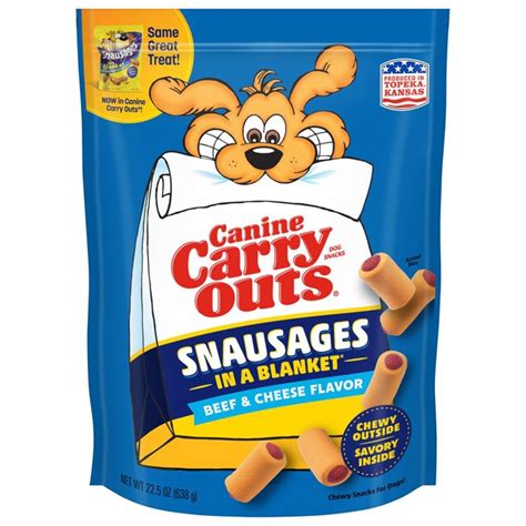 Canine Carry Outs Snausages In A Blanket Beef And Cheese Flavor Dog