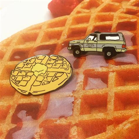 Mmm Happy Waffle Day Stranger Things Inspired Pins Are Up In The Shop