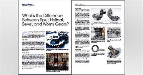 Whats The Difference Between Spur Helical Bevel And Worm Gears