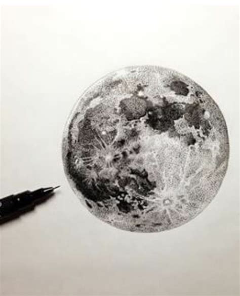 Moon Pen Drawing At Explore Collection Of Moon Pen