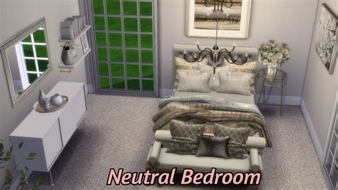 The Sims 4 Speed Build Friday Neutral Bedroom Youtube