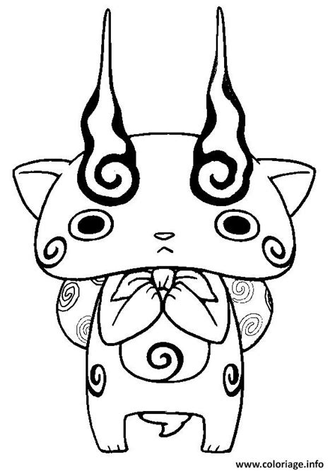 Coloriage yo kai watch 2 komasan  JeColorie.com