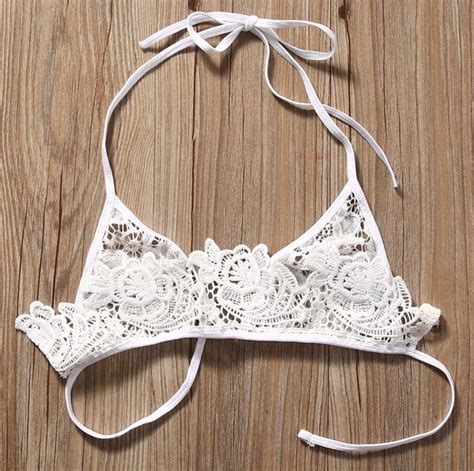 Buy Sexy Women Ladies Clothing Tops Floral Sheer Lace Triangle Bralette