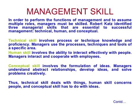 Whether you're managing people, projects or a combination of the two, the ability to prepare a vision for the future and strategize solutions is essential to good management. What are the three management skills, diploma in ...