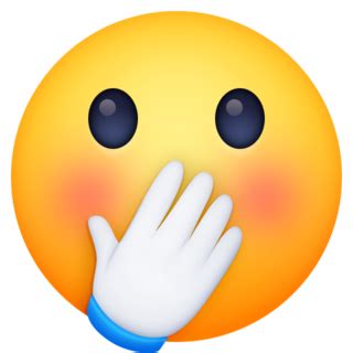 🤭 Face with Hand Over Mouth Emoji on Facebook 4.0 in 2020 ...