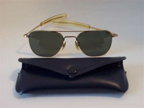 vintage military issue american optical aviator sunglasses in