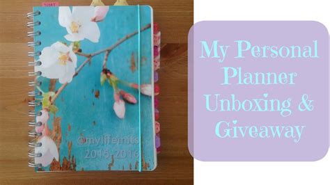 My New Planner Personal Planner And Giveaway Youtube