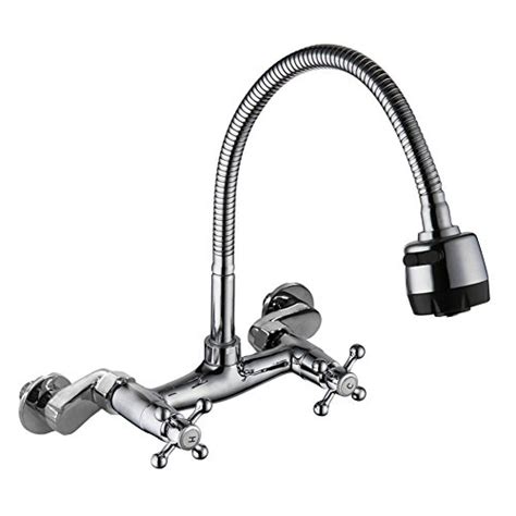 And the answer is 3.1496062992 in in 8 cm. Wall Mount Kitchen Sink Faucet Double Cross Handle Mixer ...