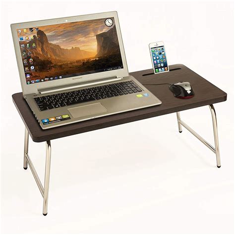 Stainless Steel Laptop Table With Inbuilt Mobile Stand And Mouse Pad