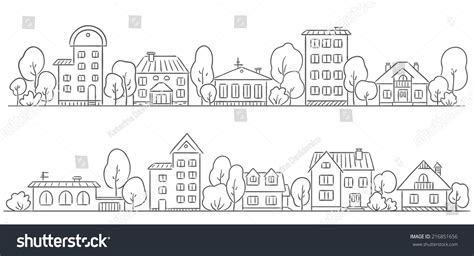 3524 Small Town Outline Stock Illustrations Images And Vectors