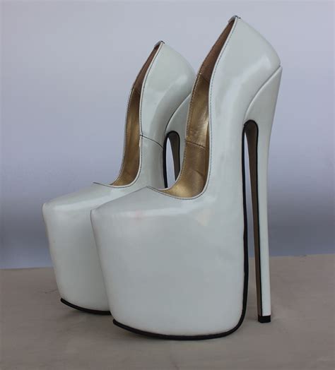 new design full grain leather pump extreme high heel 24cm high heel 8cm platform women shoes