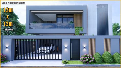Modern House House Design 2 Storey 12m X 12m With 4bedrooms Youtube