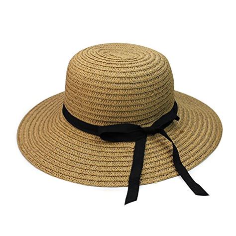 Hello comment ça va avec cette chaleur !!?? Chapeau de Soleil en Paille Femme Fille Couleur Café Bord ...