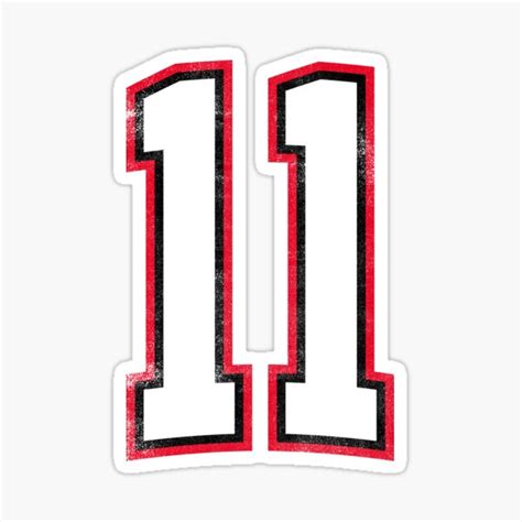 Number Eleven 11 Sticker For Sale By Melvtec Redbubble