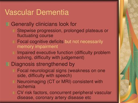 Ppt Vascular Dementia Biopsychosocial Aspects Powerpoint