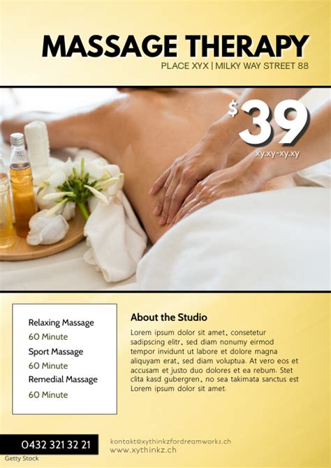 Copy Of Massage Therapy Treatement Studio Health Ad Postermywall