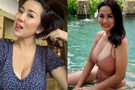 Unggah Foto Berenang Di Bali Penampilan Tante Ernie Jadi Sorotan Warganet Tambah Montok