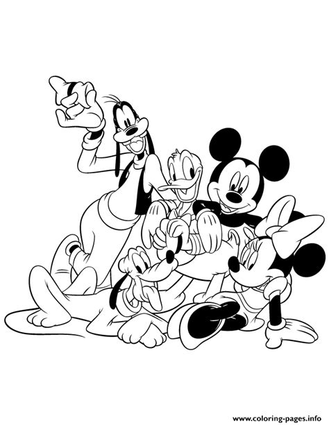 His pants, hat, and gloves make him look foolish and dumb, yet he looks cute and never misses an opportunity to keep everyone happy. Mickey Minnie Donald Pluto Goofy Friends Disney Coloring ...