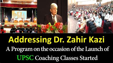Addressing Dr Zahir Kazi A Program On The Occasion Of The Launch Of