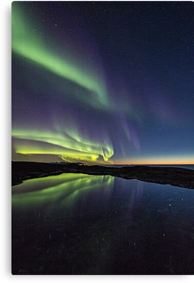 Sunset And Northern Lights Canvas Prints By Frank Olsen Redbubble