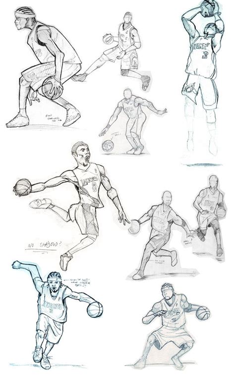 Basketball Sketches Illustrazioni A Inchiostro Immagini Di Basket