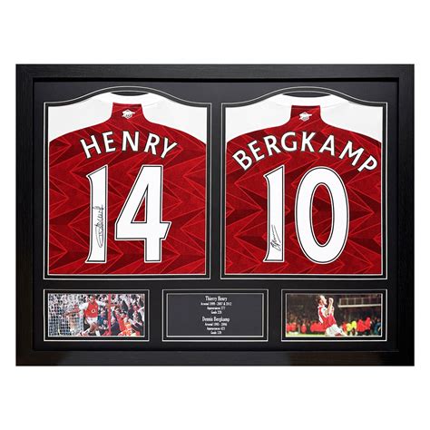 Thierry Henry Official Uefa Champions League Back Signed And Hero Framed Arsenal 2021 22 Home