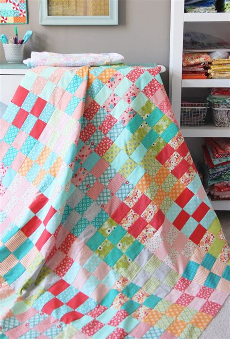 Jelly Strip Stash Buster Quilt And Tutorial Beginner Quilt Patterns