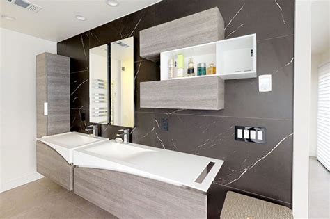 Los Altos Black And White Kitchen And Bath Modern Bathroom San