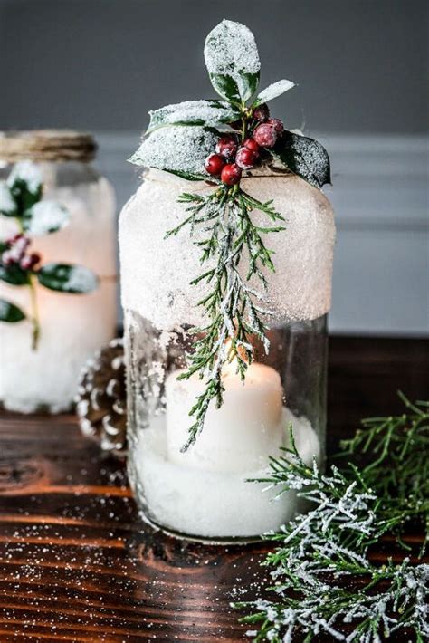 How To Make 5 Minute Diy Snow Covered Candle Jars Candle Jars Easy