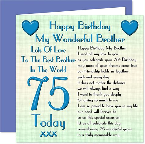75th Birthday Card For Brother Hot Sex Picture