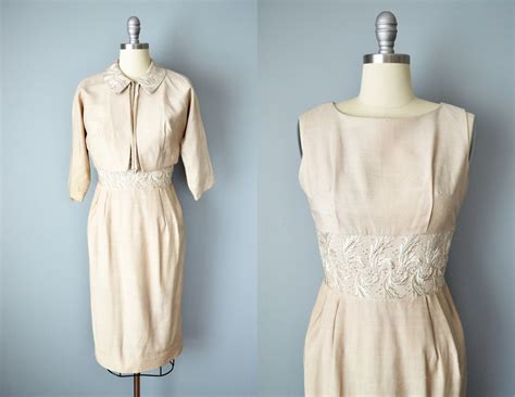 50s-dress-1960s-ecru-thai-silk-dress-jacket-small