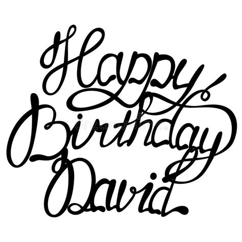 Download Happy Birthday David Lettering Stock Vector - Illustration ...