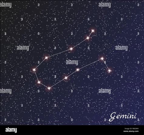 Constellation Gemini Stock Vector Art And Illustration Vector Image