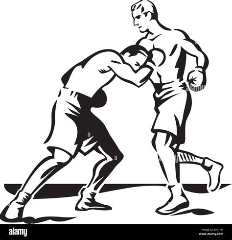 Drawing Two Punching Hi Res Stock Photography And Images Alamy