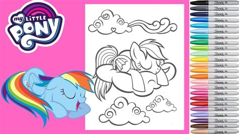 Select from 35970 printable crafts of cartoons, nature, animals, bible and many more. Coloring MLP Rainbow Dash Sleeping My Little Pony Coloring ...