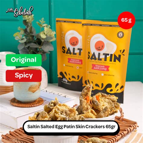 Jual Saltin Salted Egg Patin Skin Crackers 65g Keripik Kulit Ikan No