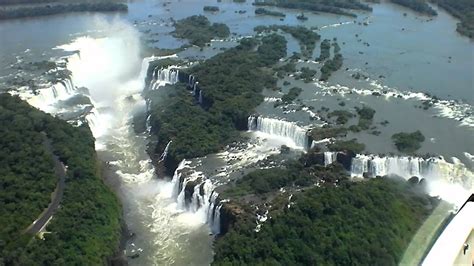 helicopter tour of iguaçu falls brazil youtube