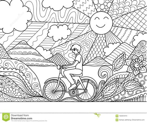 All the things teenagers might be interested in. Young Man Riding Bicycle Happily In Beautiful Nature For ...