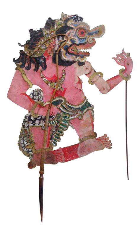 Indonesian Shadow Puppet, Wayang Kulit, Hanuman-Monkey God | Chairish