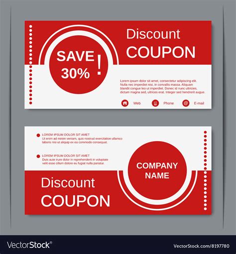 Discount Coupon Design Template Vector By Ulvur Image 8197780