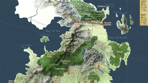 Game Of Thrones Westeros Map Cartografía